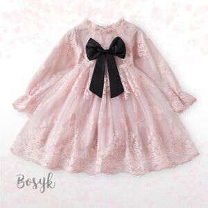 Carmin The Spanish Dress - Light Pink -Dress for Girls - Elegant Dresses